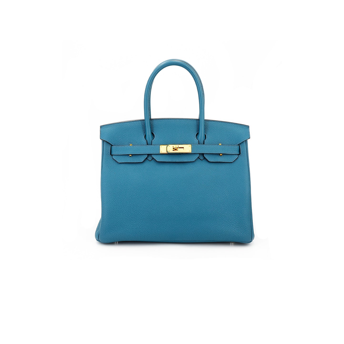 h**mes birkin 35 togo leather calfskin N0*Hern blue gold buckle bag 9813026098 (35*28*18cm)