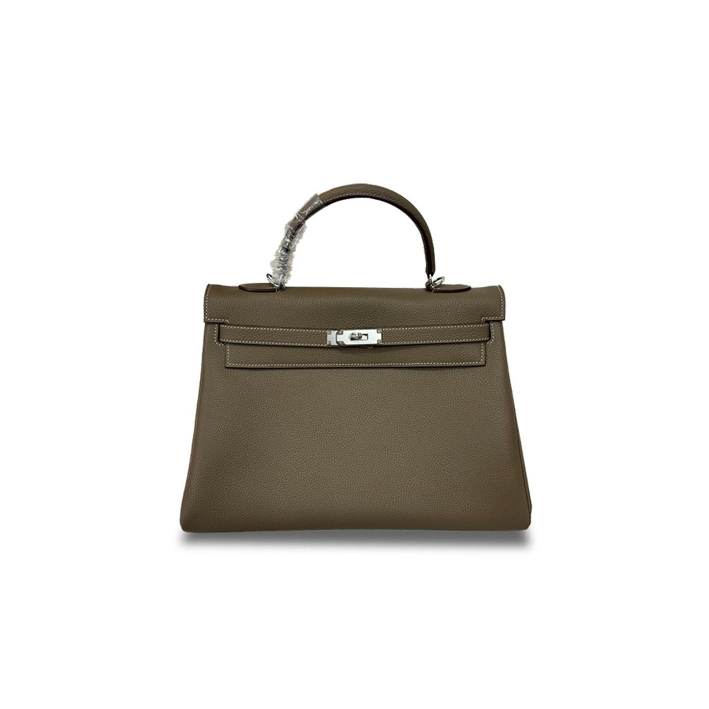 H**mes kelly 28 elephant gray silver buckle (28*22*10cm)