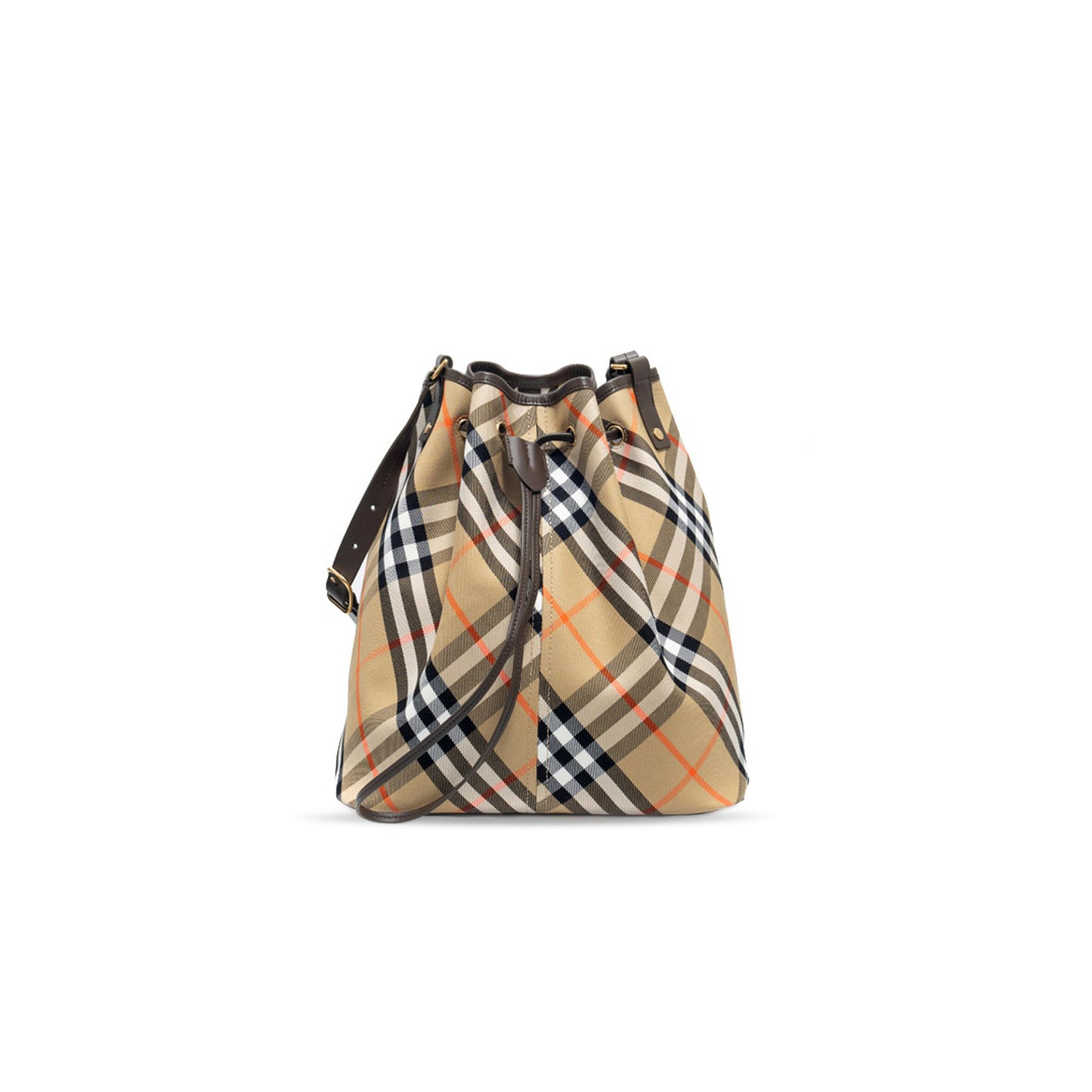 Bv*b*rry medium check bucket bag 80938691 (29*27.5*16cm)