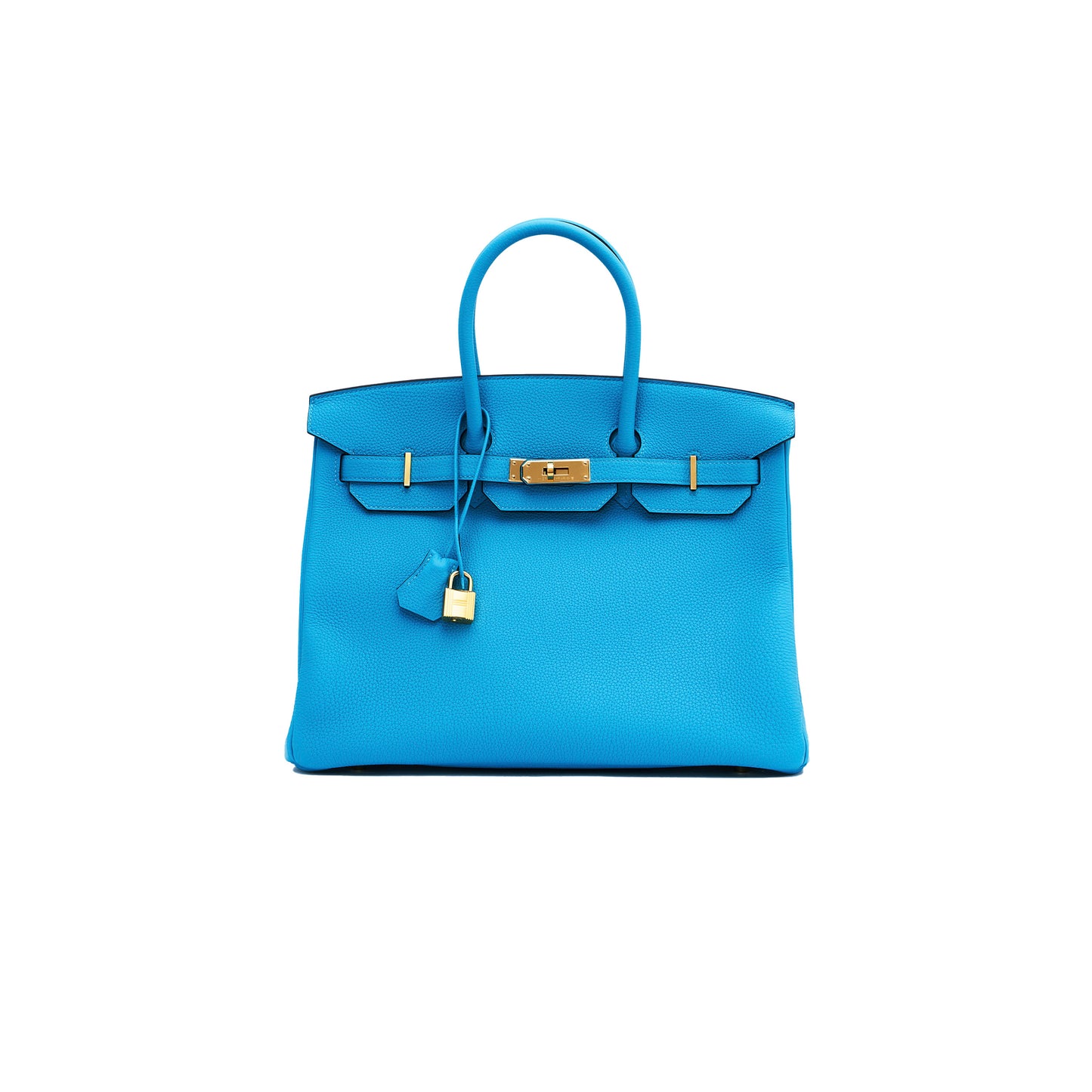 H**mes birkin 25 togo leather blue gold buckle bag msbk2300910 (25*20*13cm)
