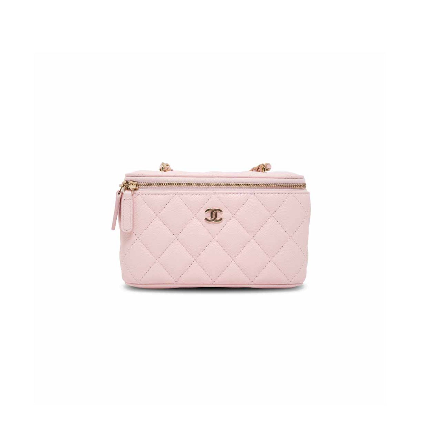 Ch*el vanity small pink caviar ap1141(16.5*10*8cm)