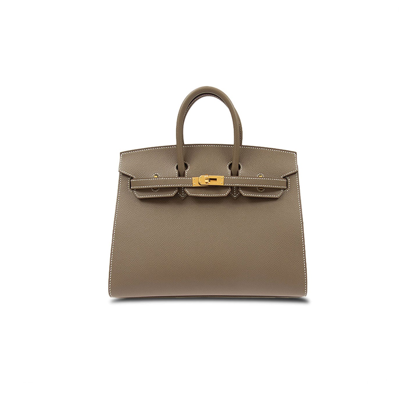 H**mes master birkin 30 epsom leather elephant grey gold buckle handbag h028369cc18 (30*23*15cm)