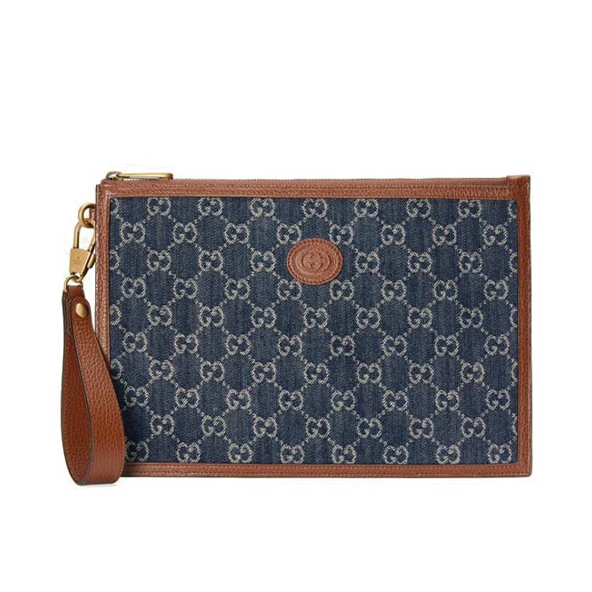 G*u*i pouch with interlocking&g 672953 (30.5*21*1.5cm)