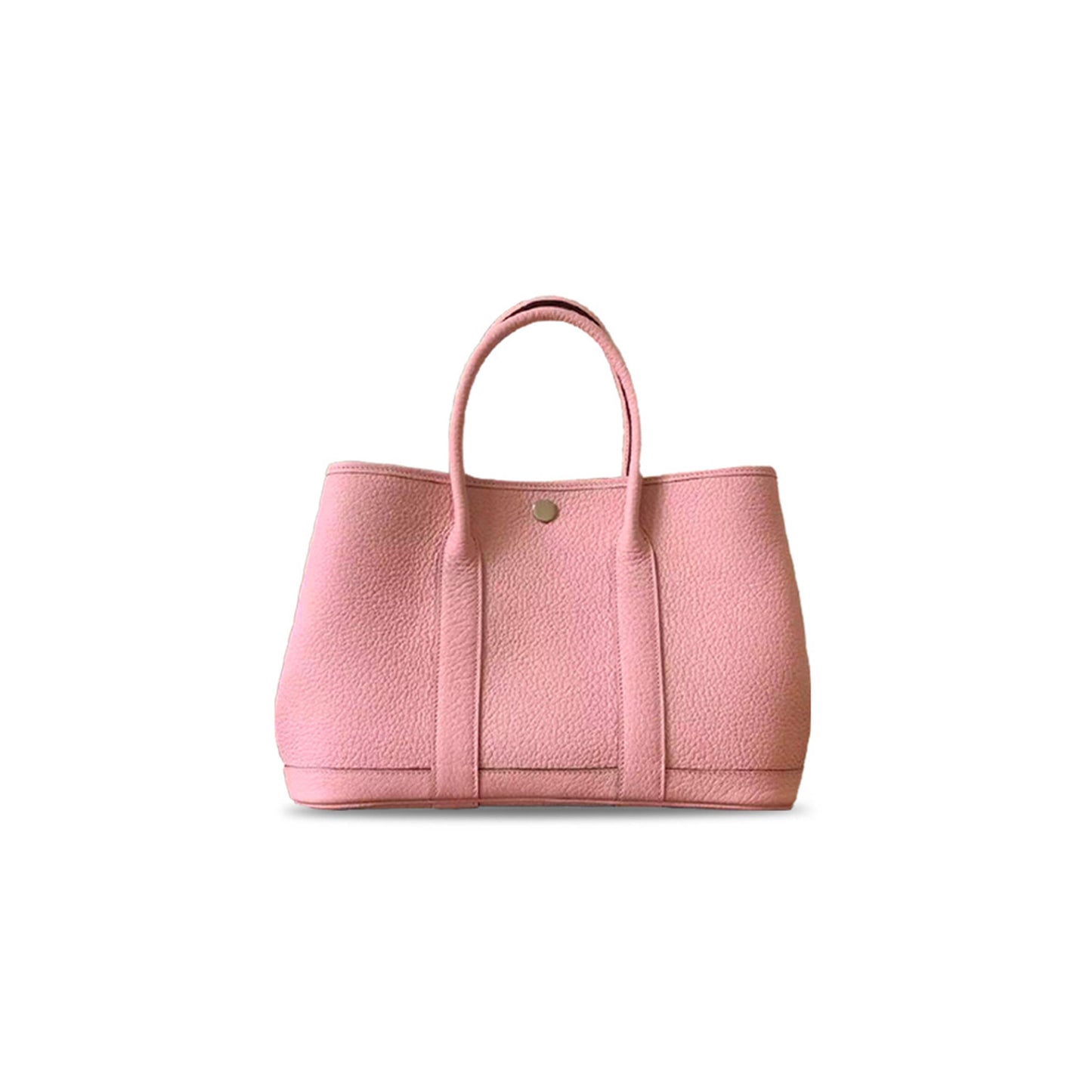 H**me5 a pink negonda leather gargen party 30 with palladium hardware (30*21*14cm)