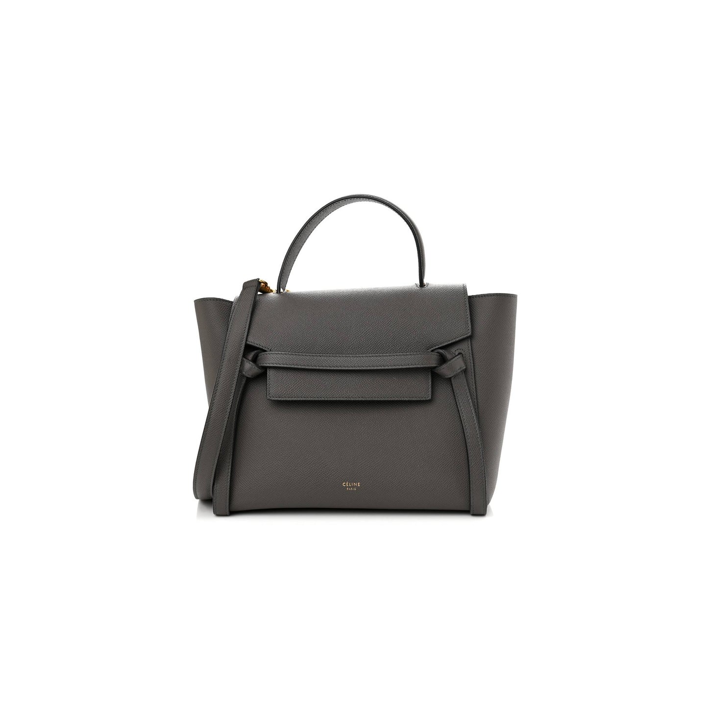 Ce**e baby grained calfskin micro belt bag grey (24*21*14cm)