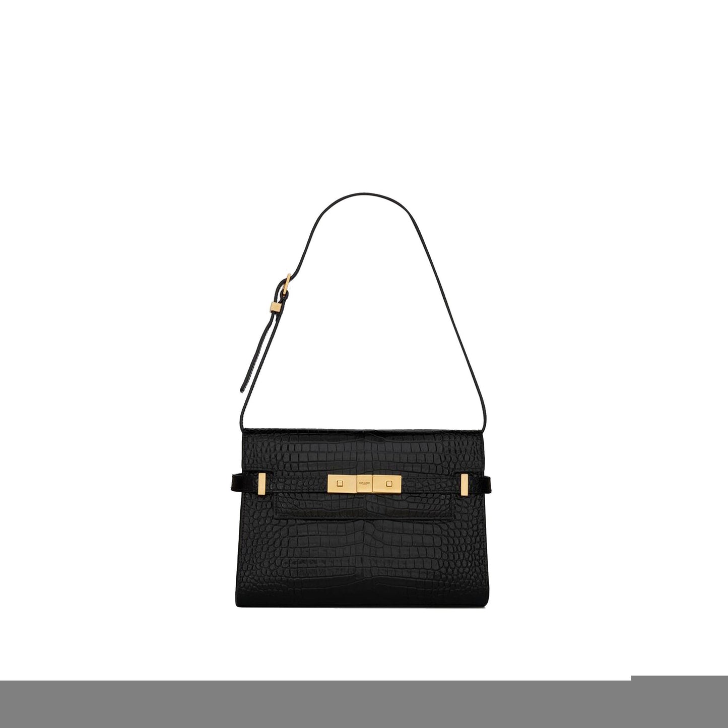 Y*L manhattan small shoulder bag in shiny crocodile-embossed leather 675626dnd0w1000 (24*17.5*6cm)