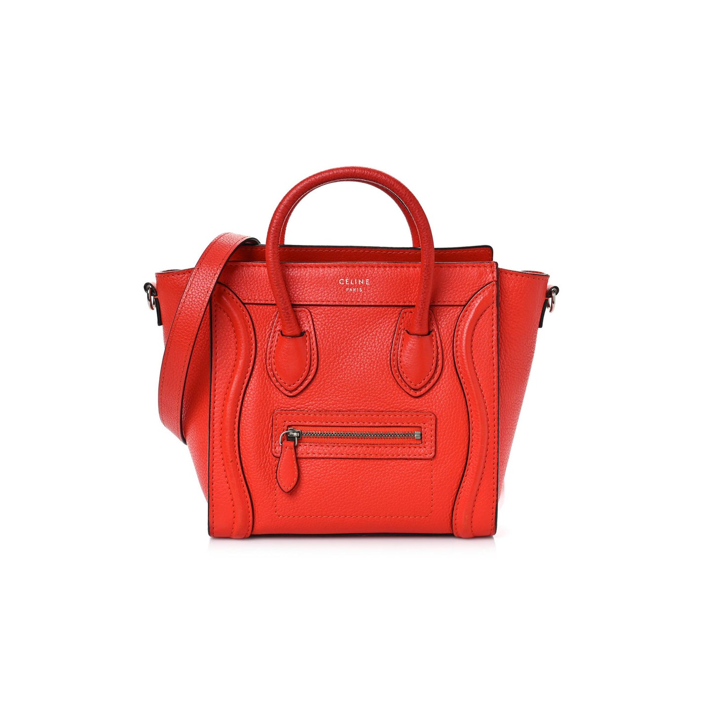 ce**e drummed calfskin nano lU*gage vermillion (20*20*10cm)