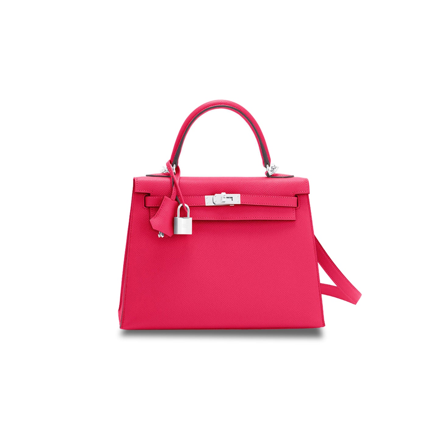 H**mes kelly 28 rose extreme pink epsom sellier bag (28*22*10cm)