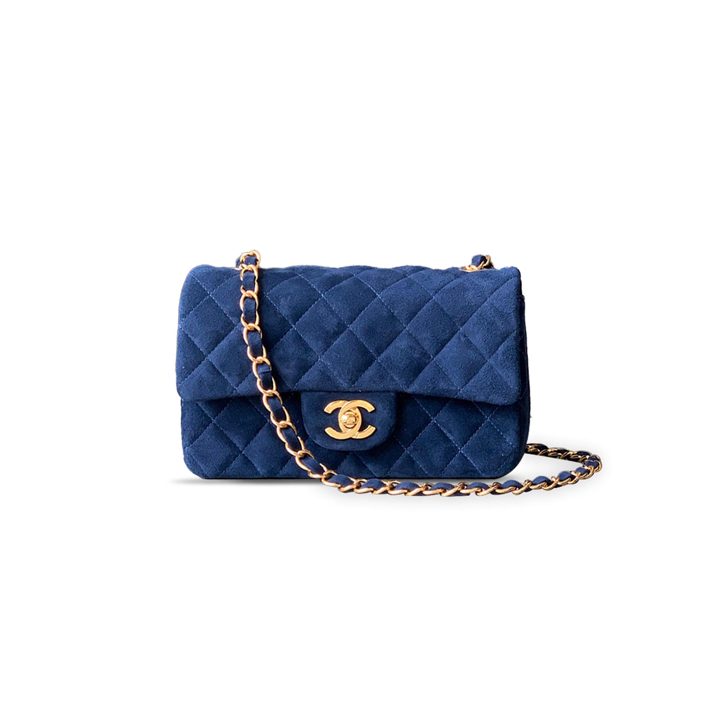 Ch*el suede small double flap shoulder bag 306491 (20*12*6cm)
