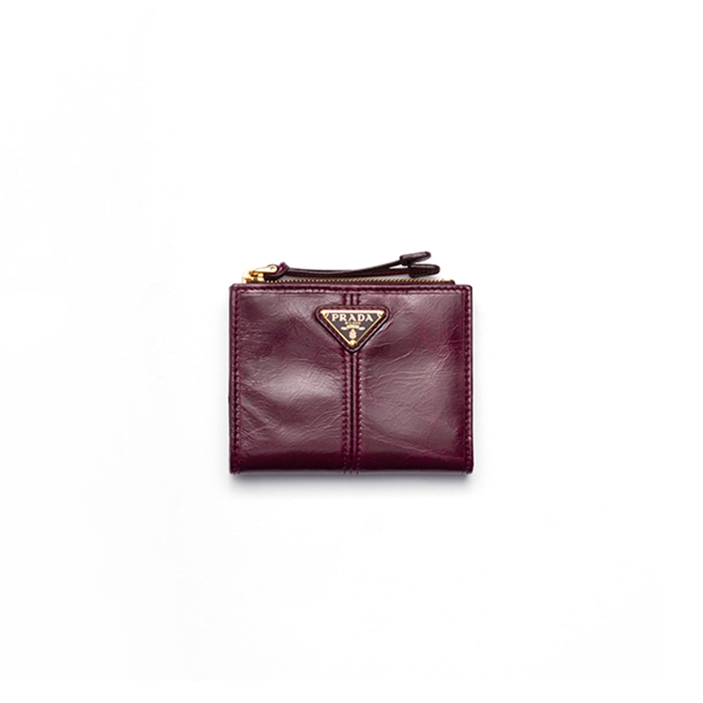 Pra*a small leather wallet 1ml050 (11.5*8cm)