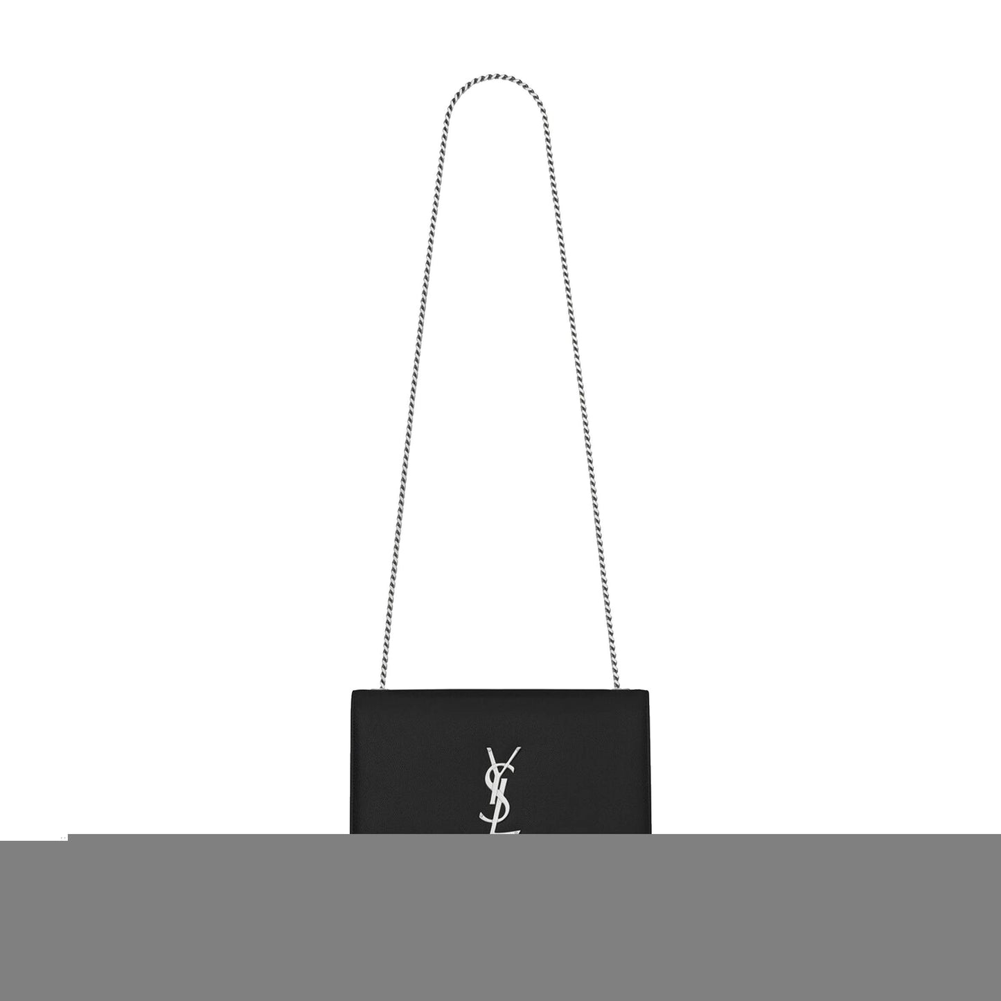 Y*L kate medium chain bag in grain de poudre embossed leather 364021bow0n1000 (24*14.5*5.5cm)
