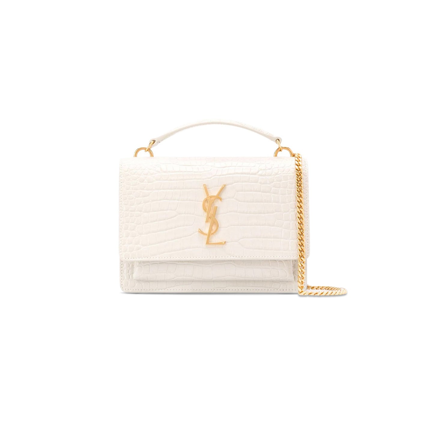 Y*L sunset chain wallet in crocodile-embossed shiny leather 533026dnd1j9207 (19*14*5.5cm)