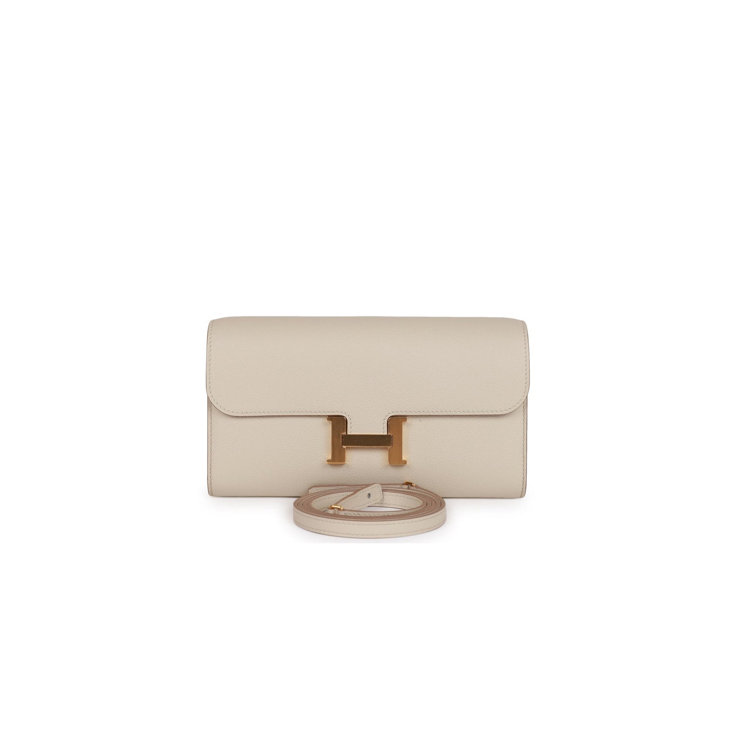 H**mes constance wallet to go beton evercolor gold hardware (22*11cm)