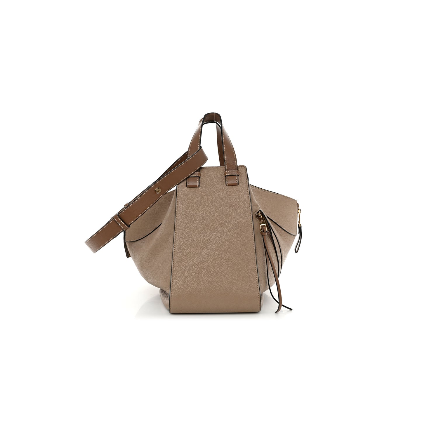 l*ew* calfskin medium hammock shoulder bag sand mink (33*30*17cm)