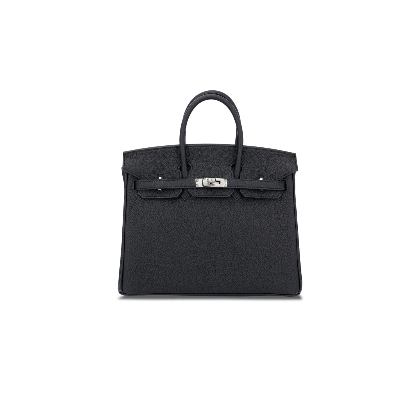 H**mes master birkin 25 noir black togo calfskin silver buckle bag 10089040 (25*20*13cm)