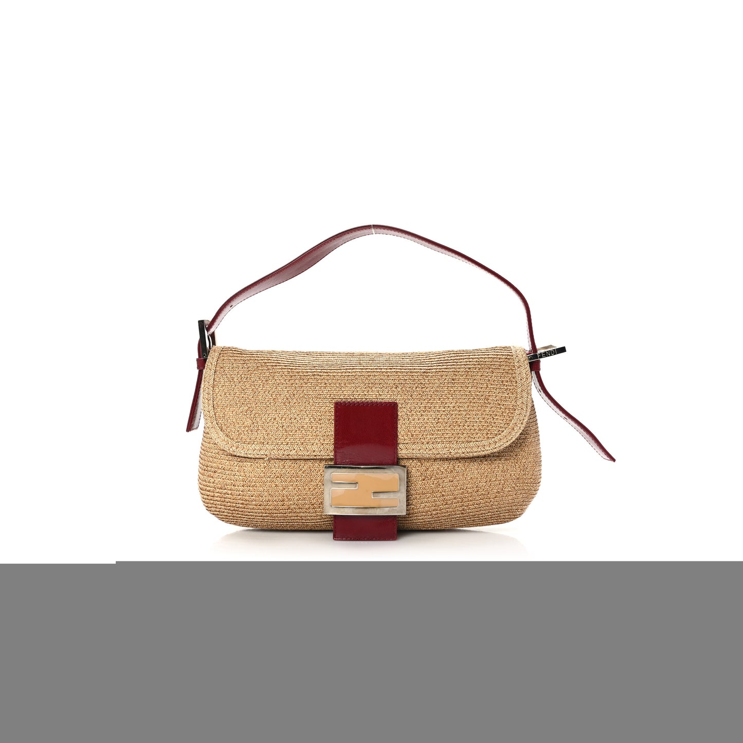 F**di raffia baguette red (28*18*5cm)