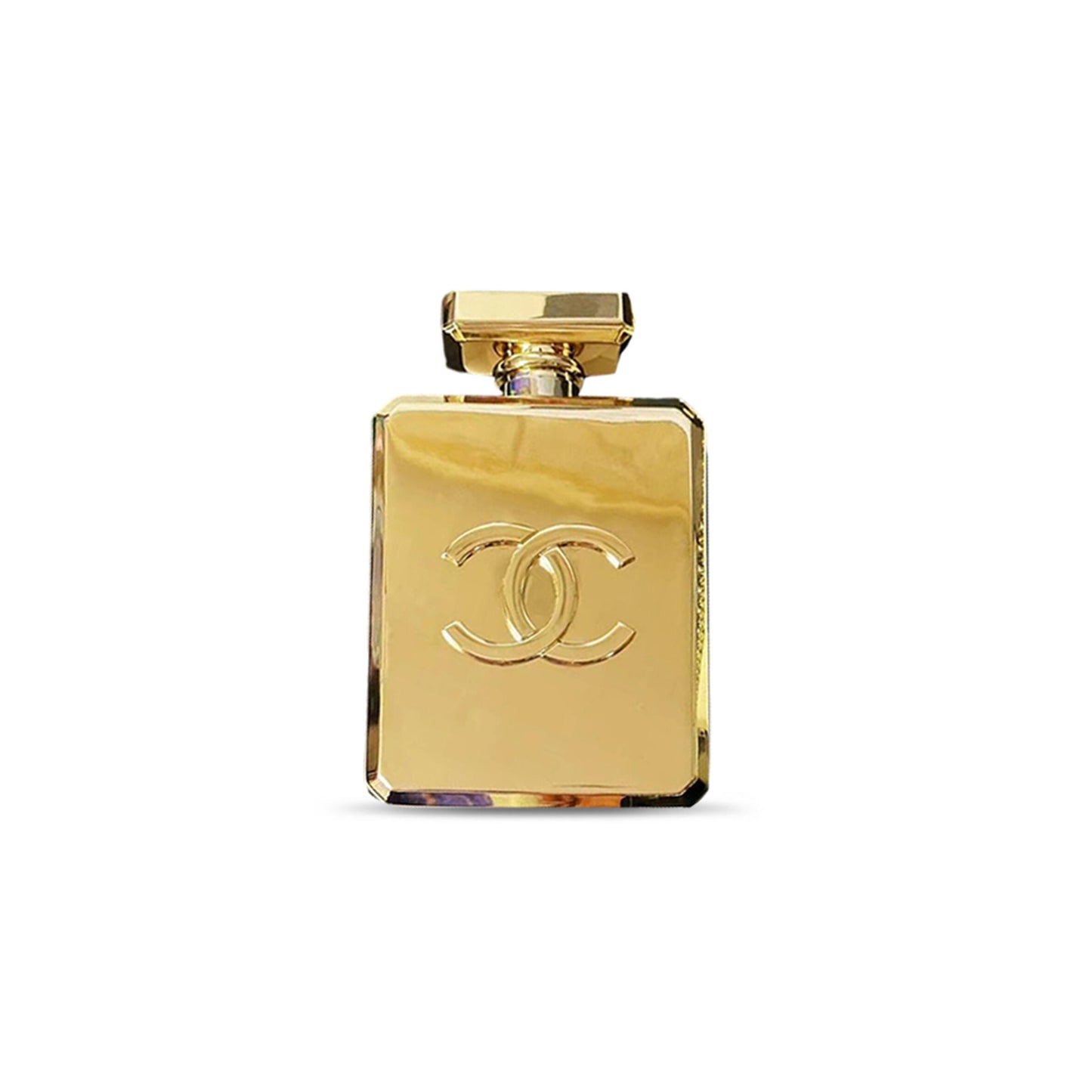 Ch**el master gold perfume bottle minaudiere bag as3263 (16*9*3.5cm)
