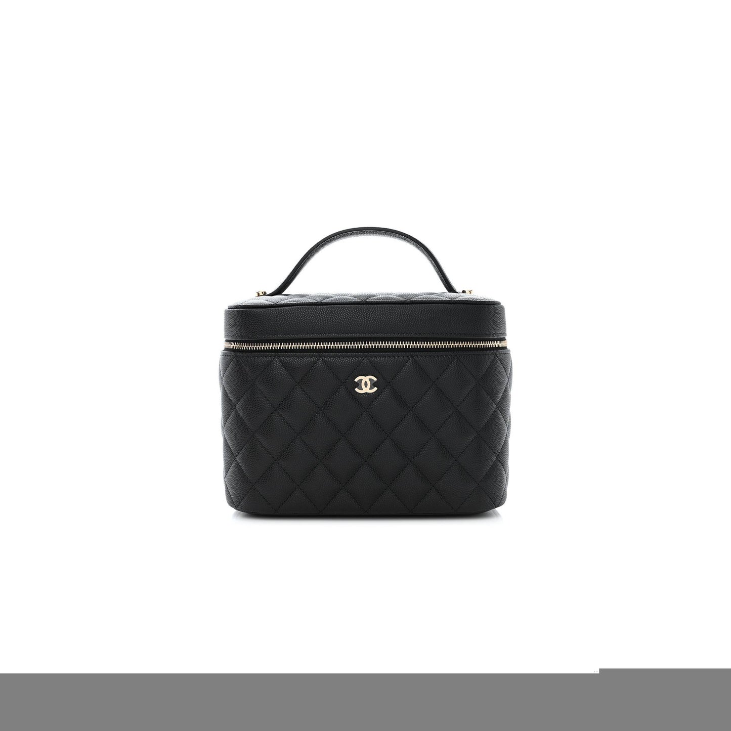 Ch*el caviar quilted large vanity pouch black (20*15*13cm)