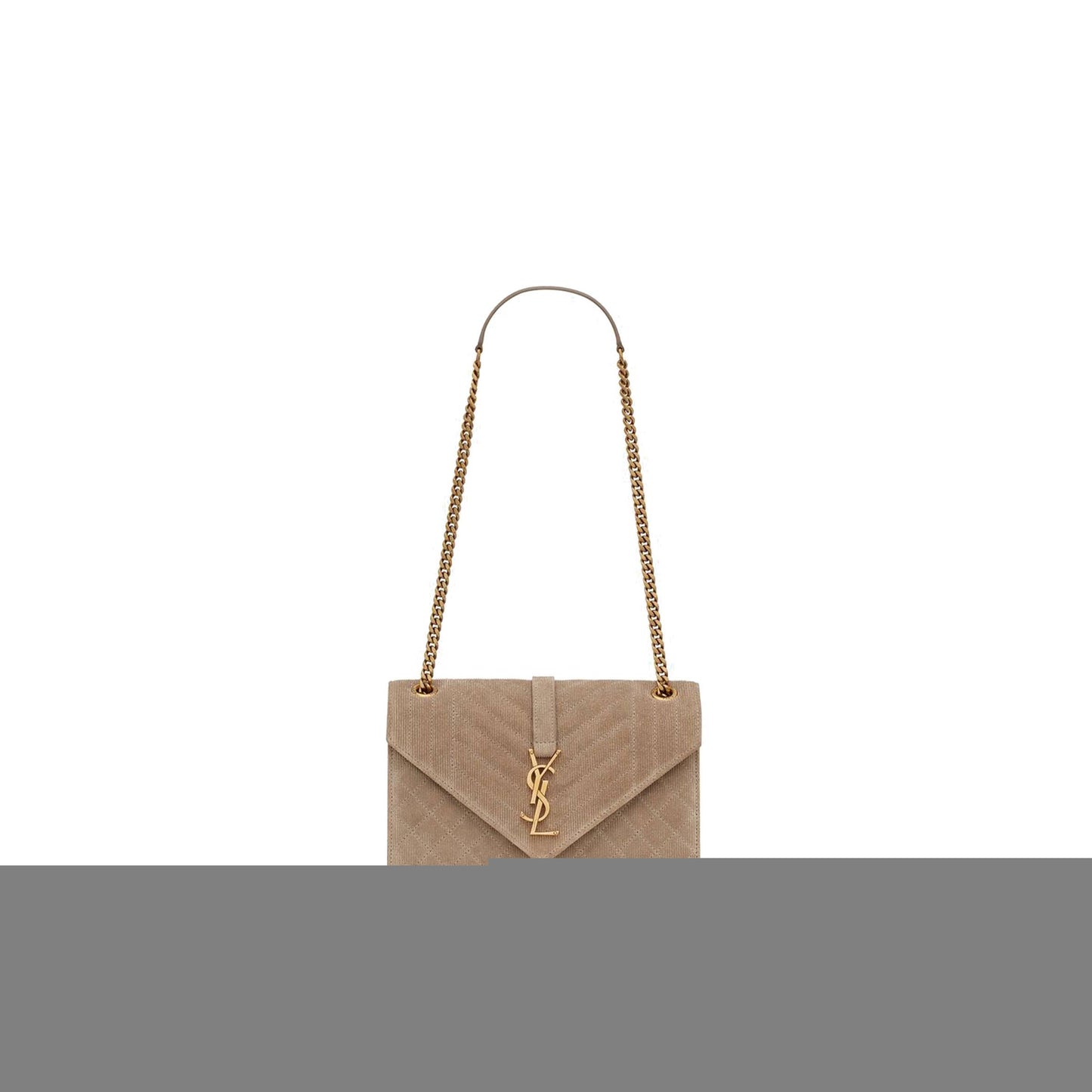 Y*L envelope medium chain bag in mix matelassé corduroy 600185aaaok2826 (24*17.5*6cm)