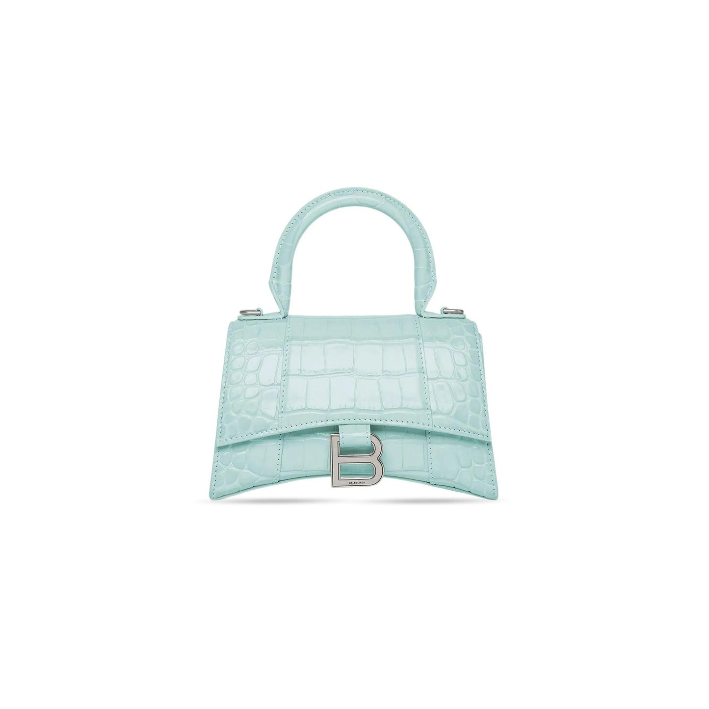 Ba1en*iaga women''s hourglass handbag xs in lake blue 5928331lr6y3914 (18.8*13*7.9cm)
