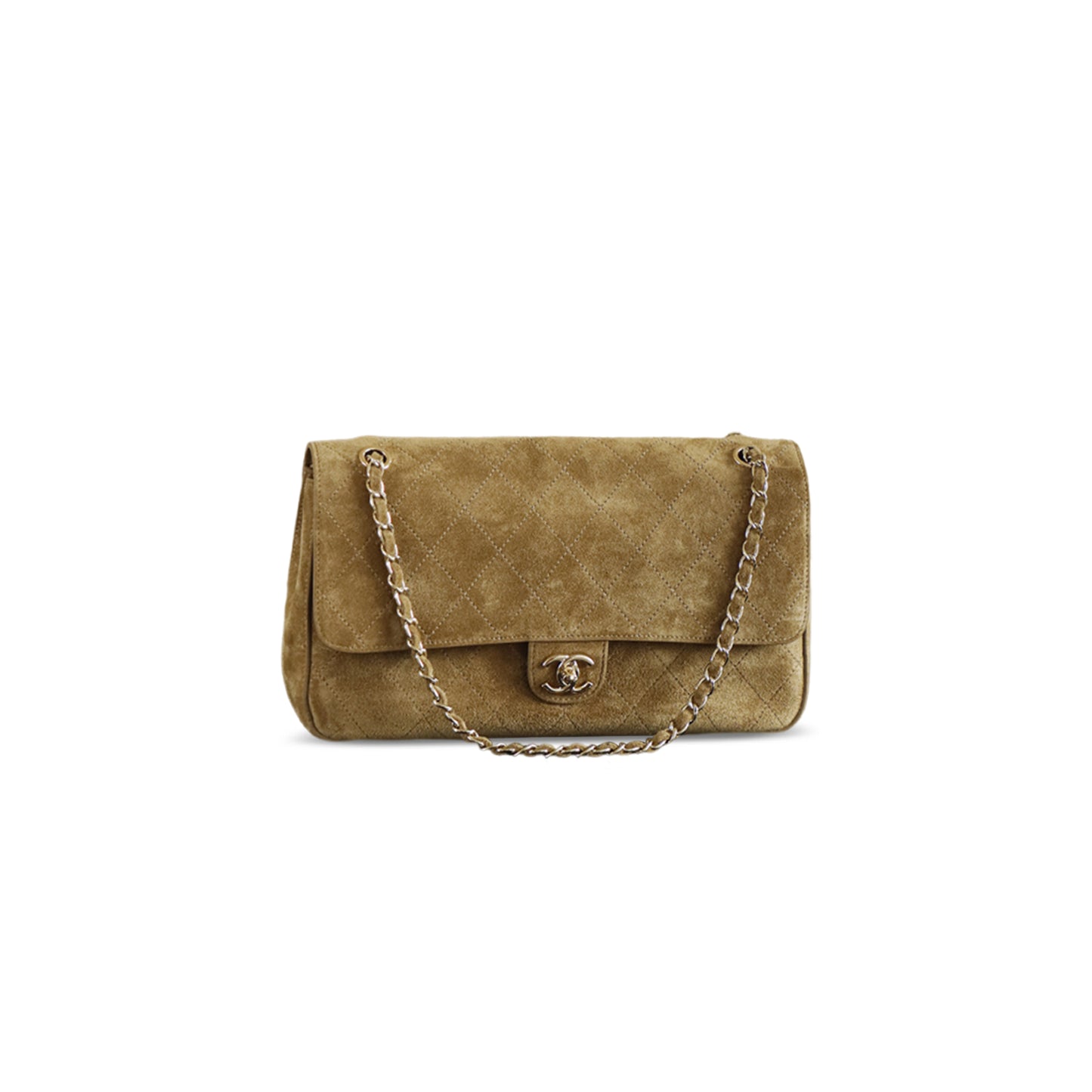 Ch**el 26ss 26ss suede shoulder bag (33*18*8cm)