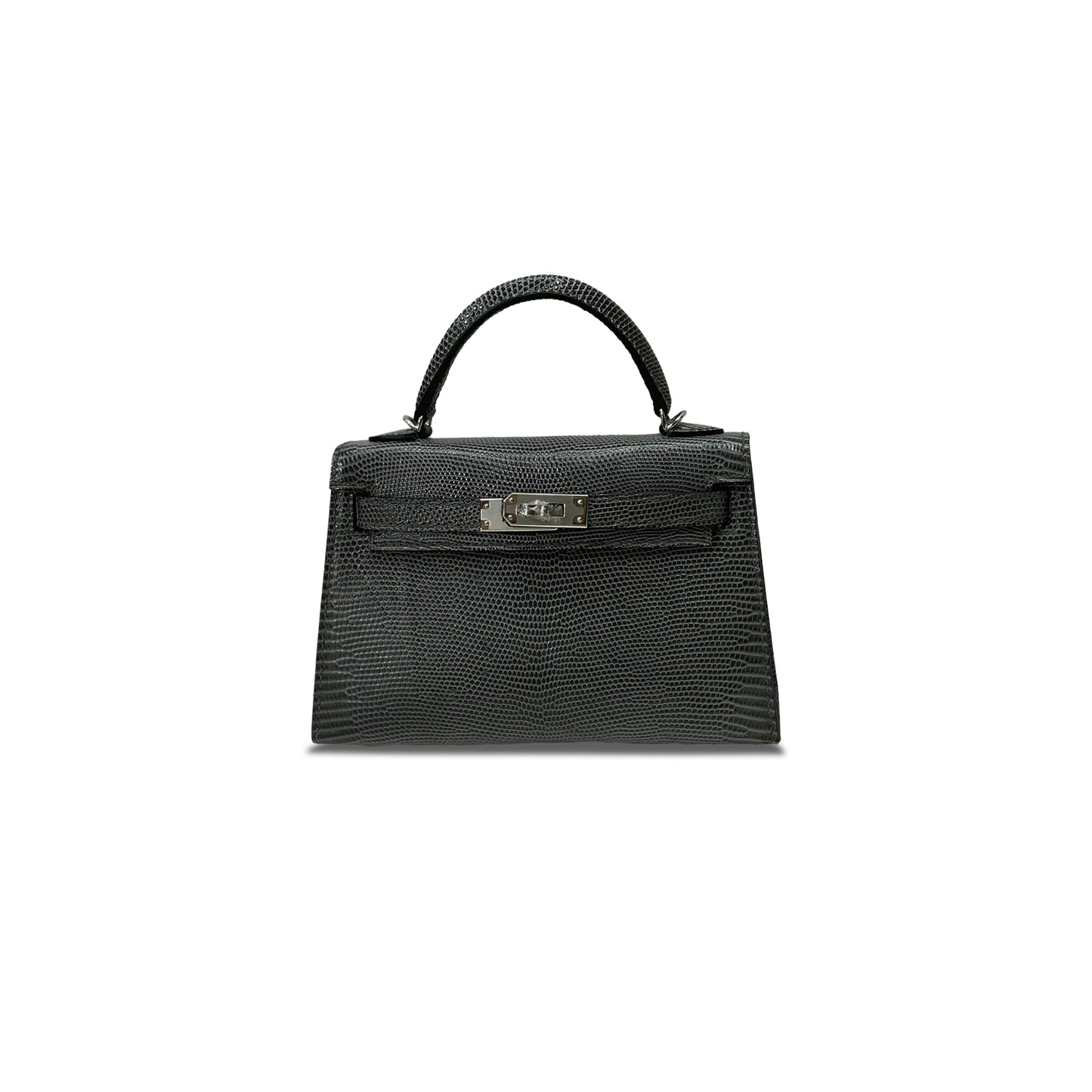 H**mes master mini kelly ii ardoise silver hardware 21896 (19*12*5.5cm)
