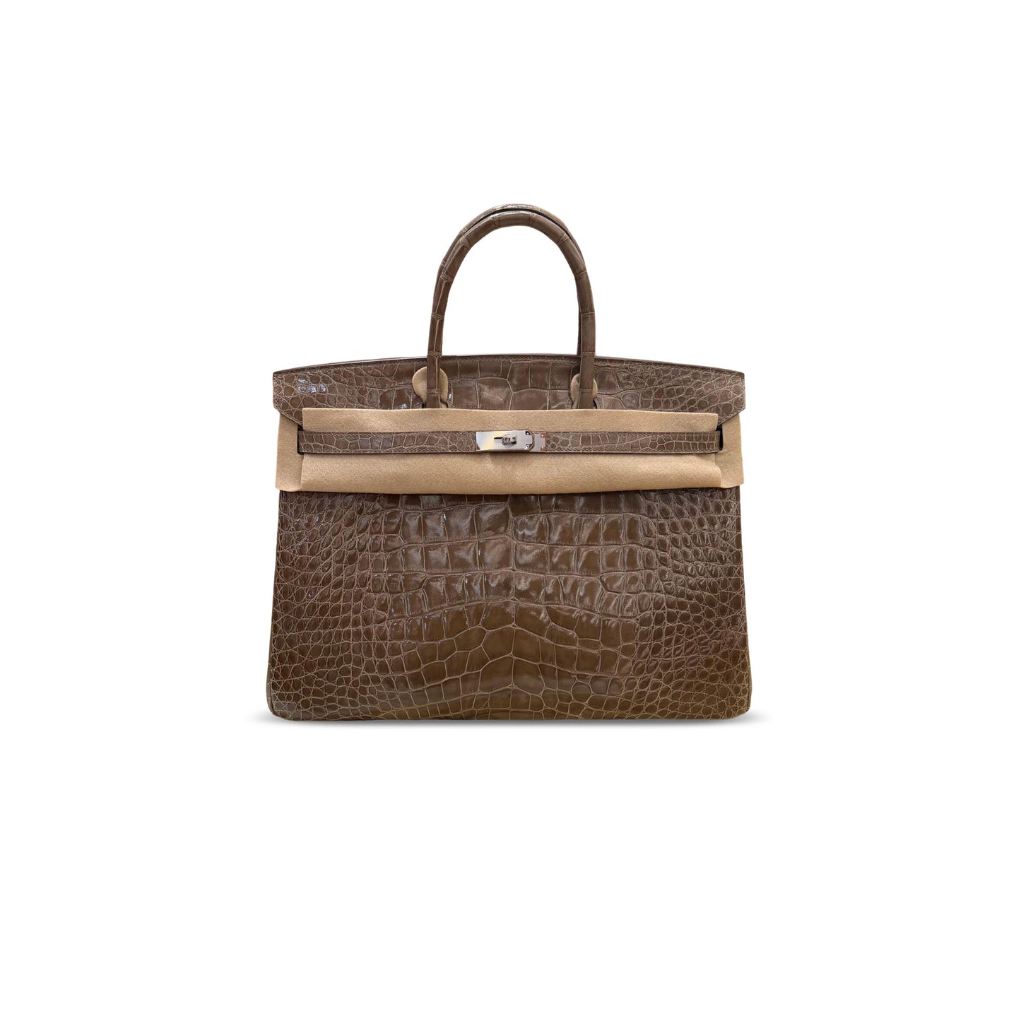H**me5 master birkin 40 gris elephant alligator silver hardware (40*30*21cm)