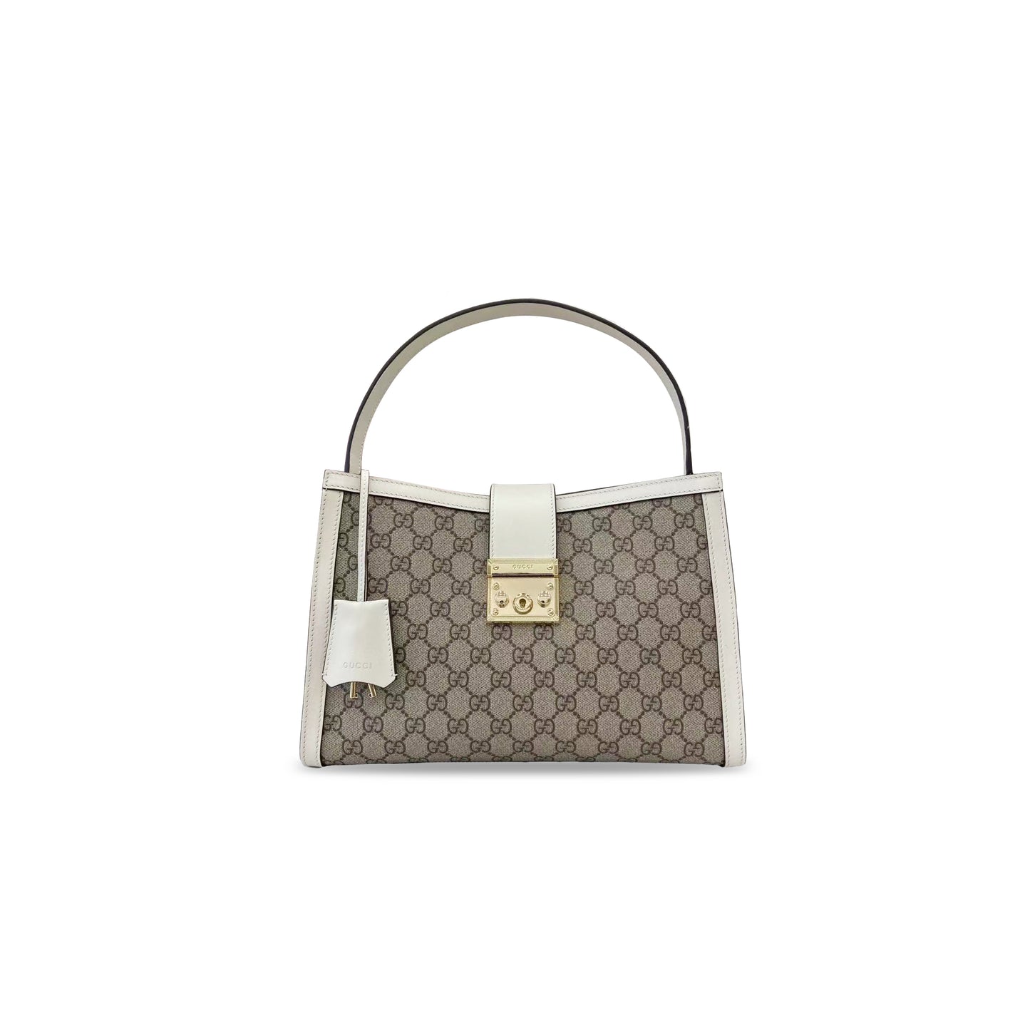 G*u*i padlock fabric large shoulder bag 838991 (31*21*11cm)