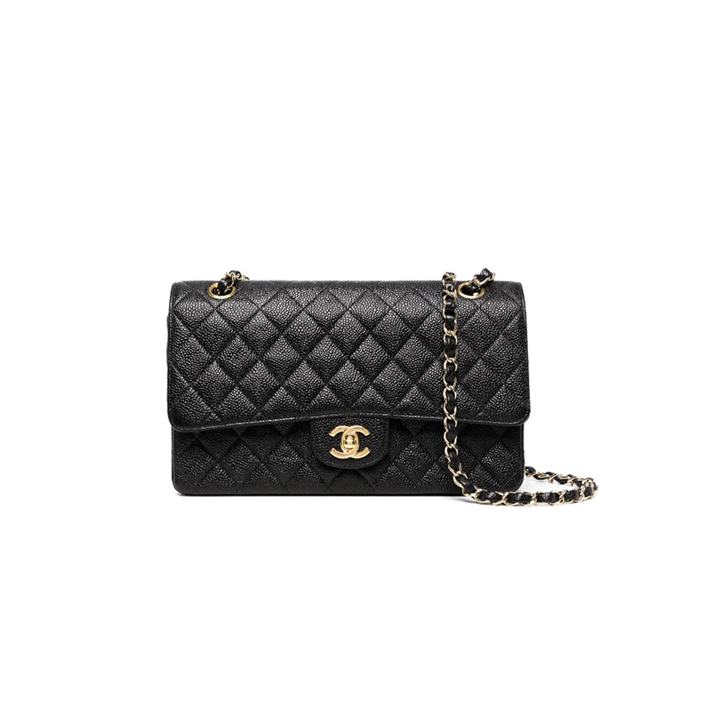 Ch*el master classic flap medium black caviar a01112 (25.5*15.5*6.5cm)