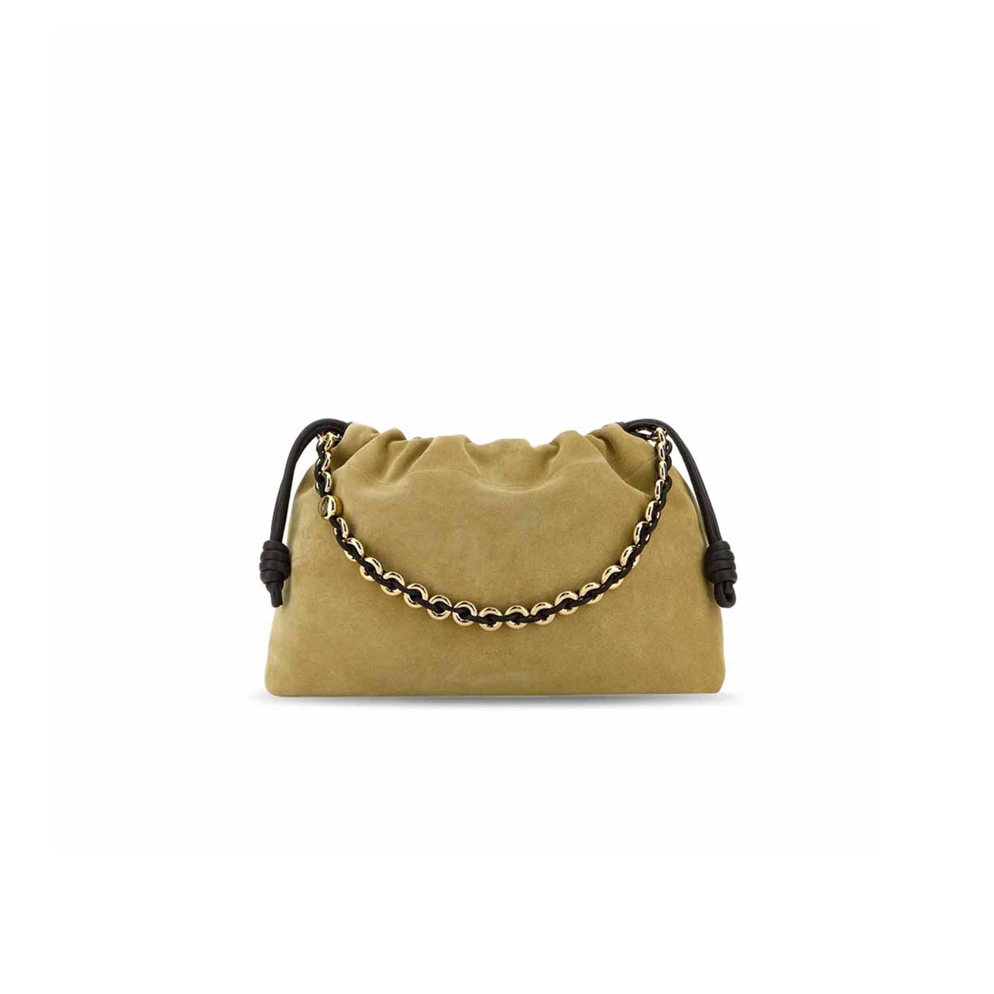 L0ew* large flamenco purse suede calfskin a411fpdx12gold (41*26*9cm)