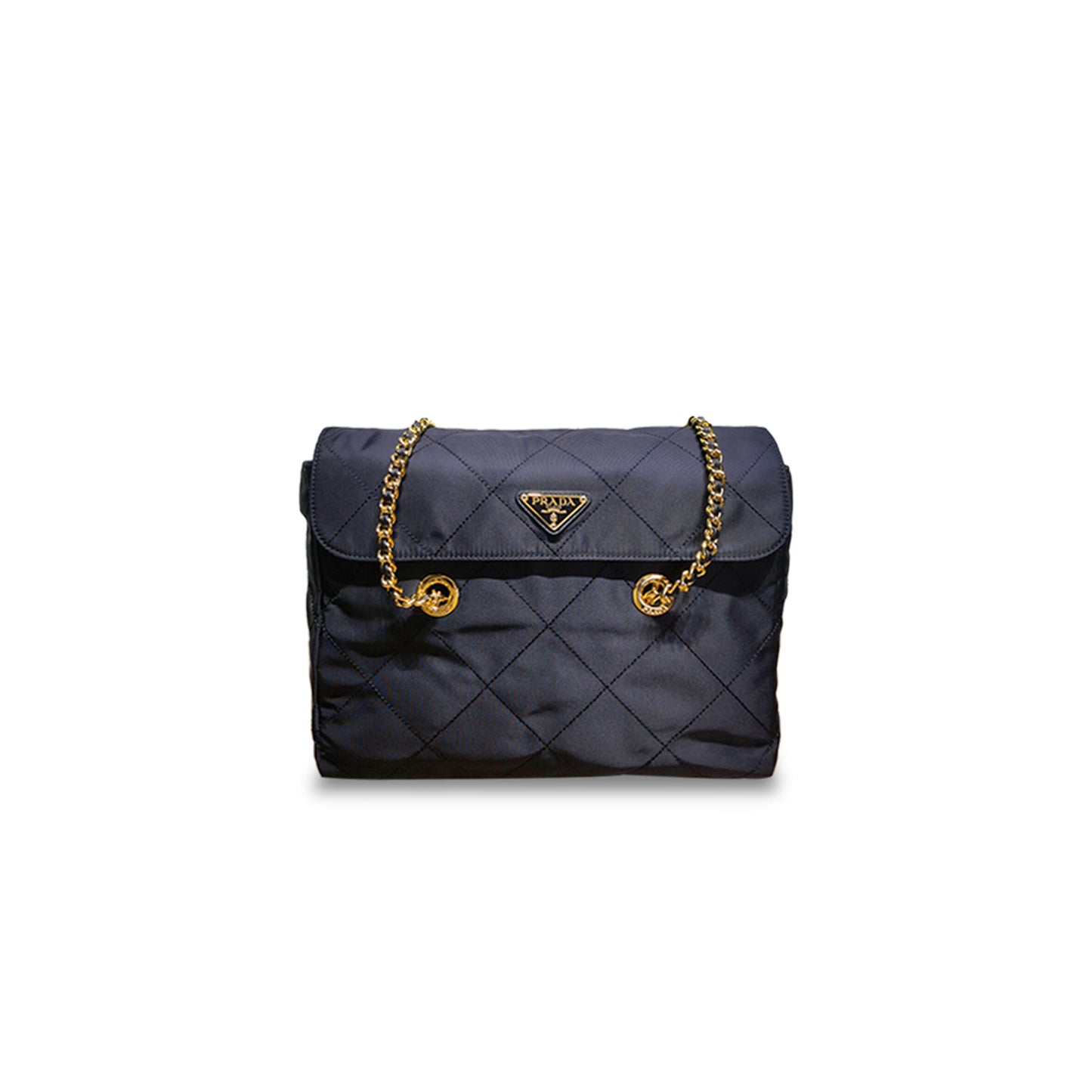 Pra*a tessuto chain nylon bag 1bd630 (30*26*6cm)