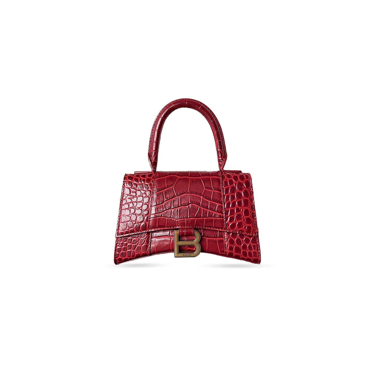 Ba1en*iaga women''s hourglass handbag xs in red 5928331s4gv8000 (18.8*13*7.9cm)