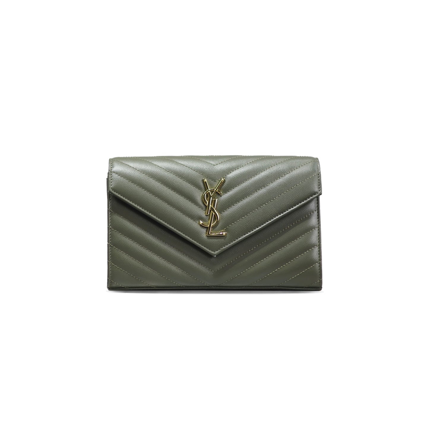 Y*L cassandre matelassÉ chain wallet in grain de poudre embossed leather 377828442610 (22.5*14*4cm)