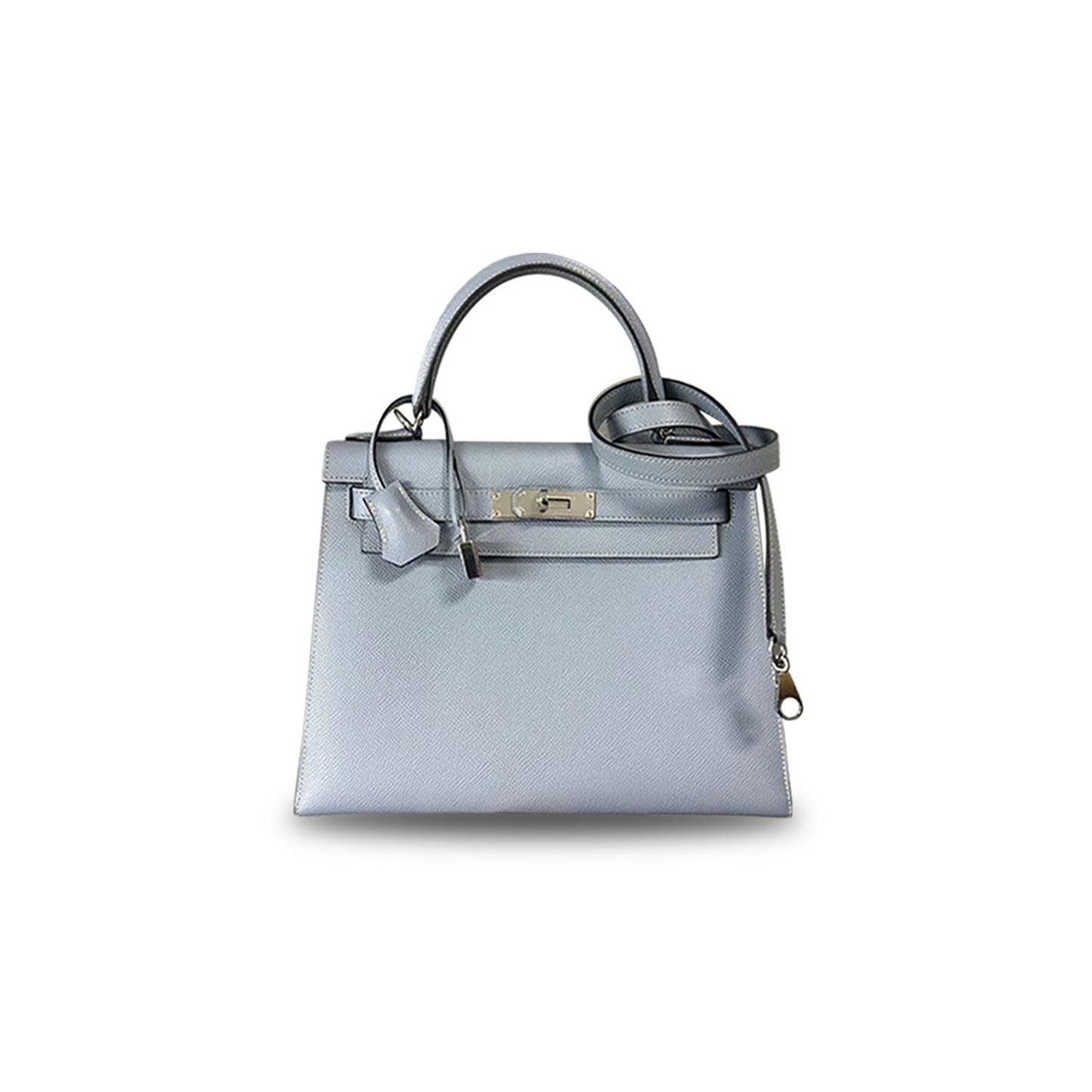 H**mes blue lin epsom leather kelly 25 (25*17*7cm)