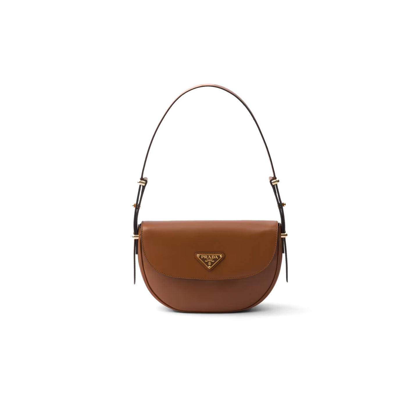 Pra*a arquร leather shoulder bag with flap 1bd365 (23*12*6cm)