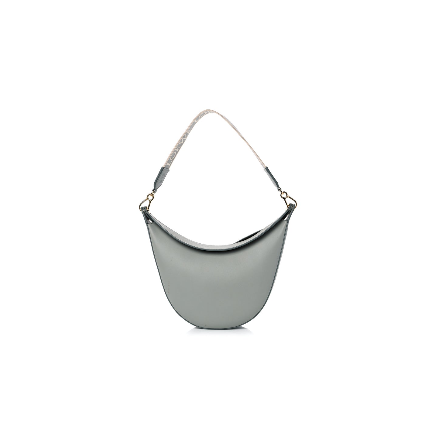 l*ew* satin calfskin jacquard luna bag ash grey (20*17*8cm)