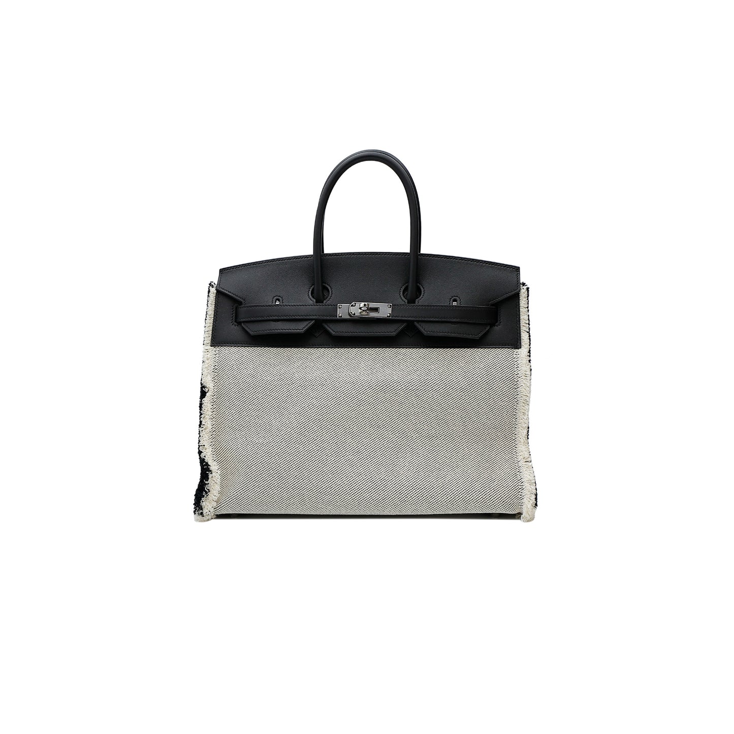 H**mes master birkin 35 fray handbag in black leather bk35fy89swclss (35*25*18cm)