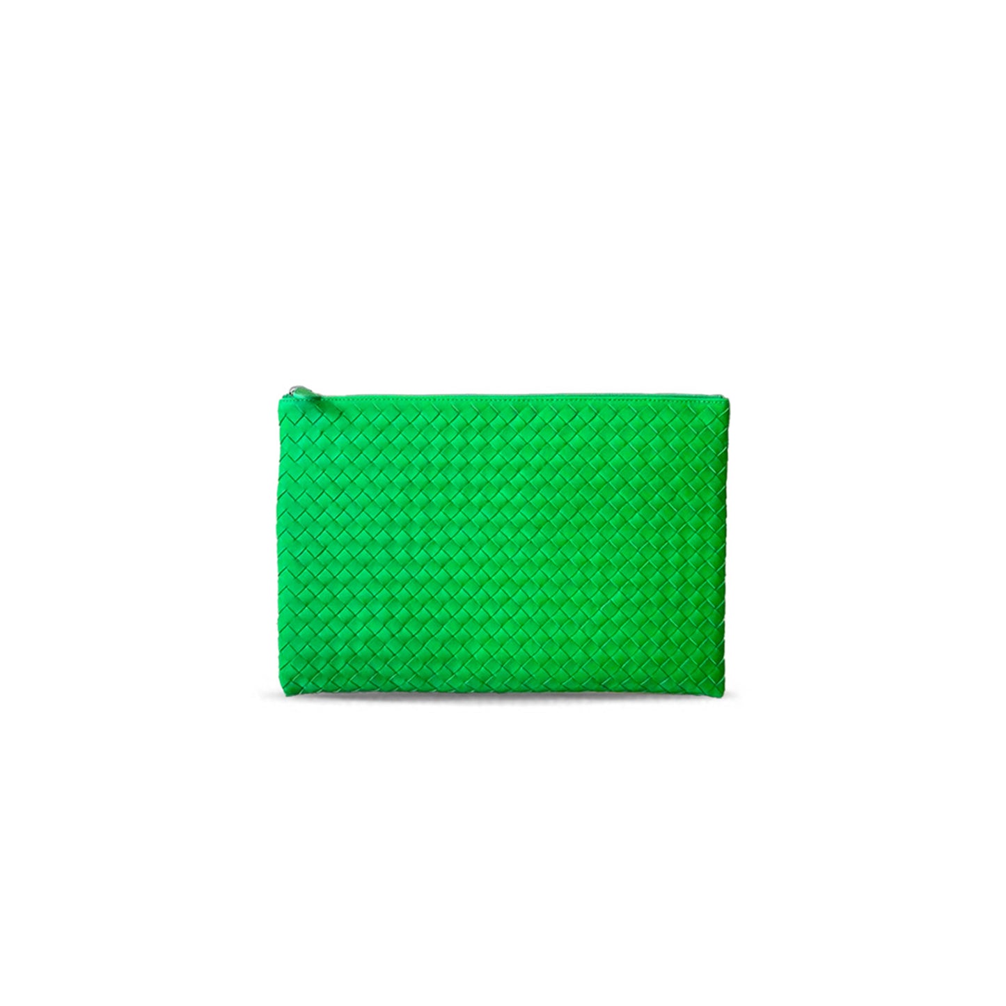 b0tt*ga Ven*ta woven ribbed zipper lambskin envelope clutch 522430v001n1000 (29*20*2cm)