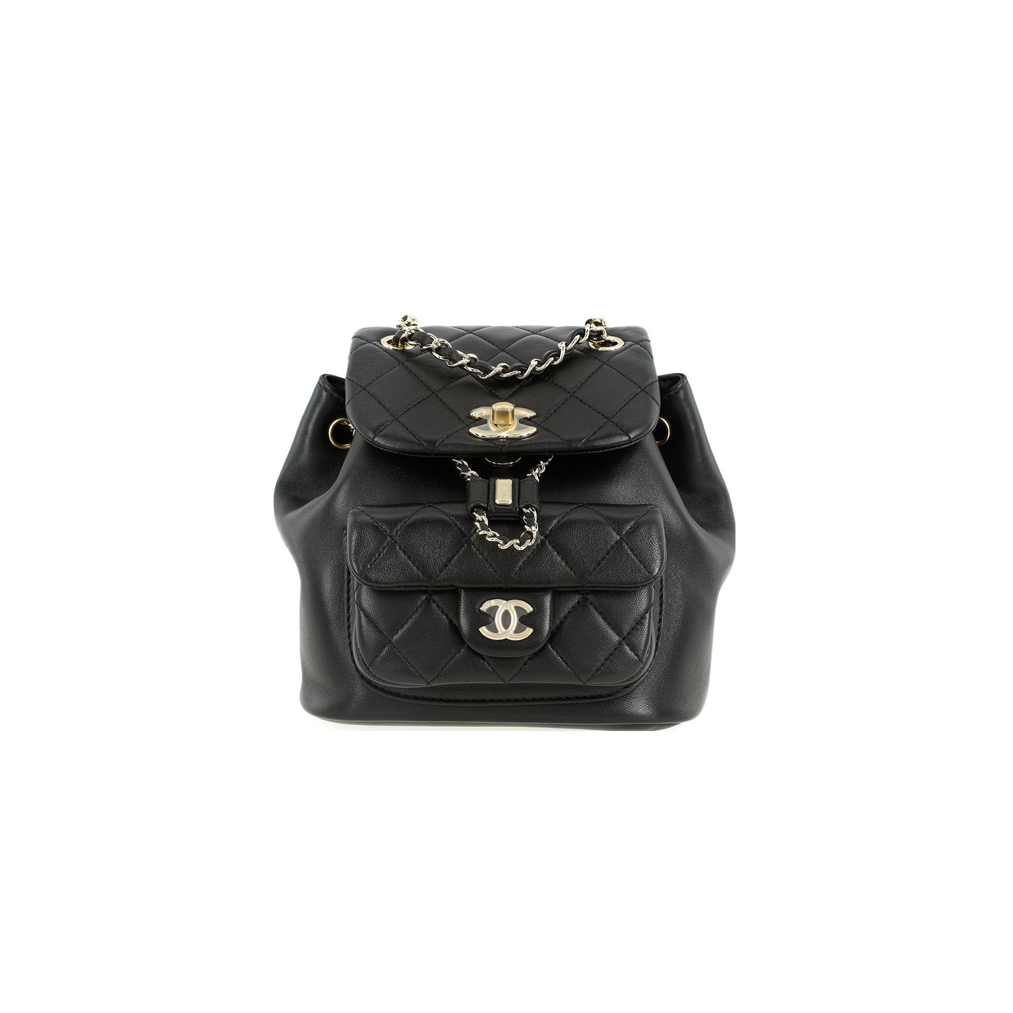 Ch*el duma sheepskin backpack black (18.5*18*12cm)