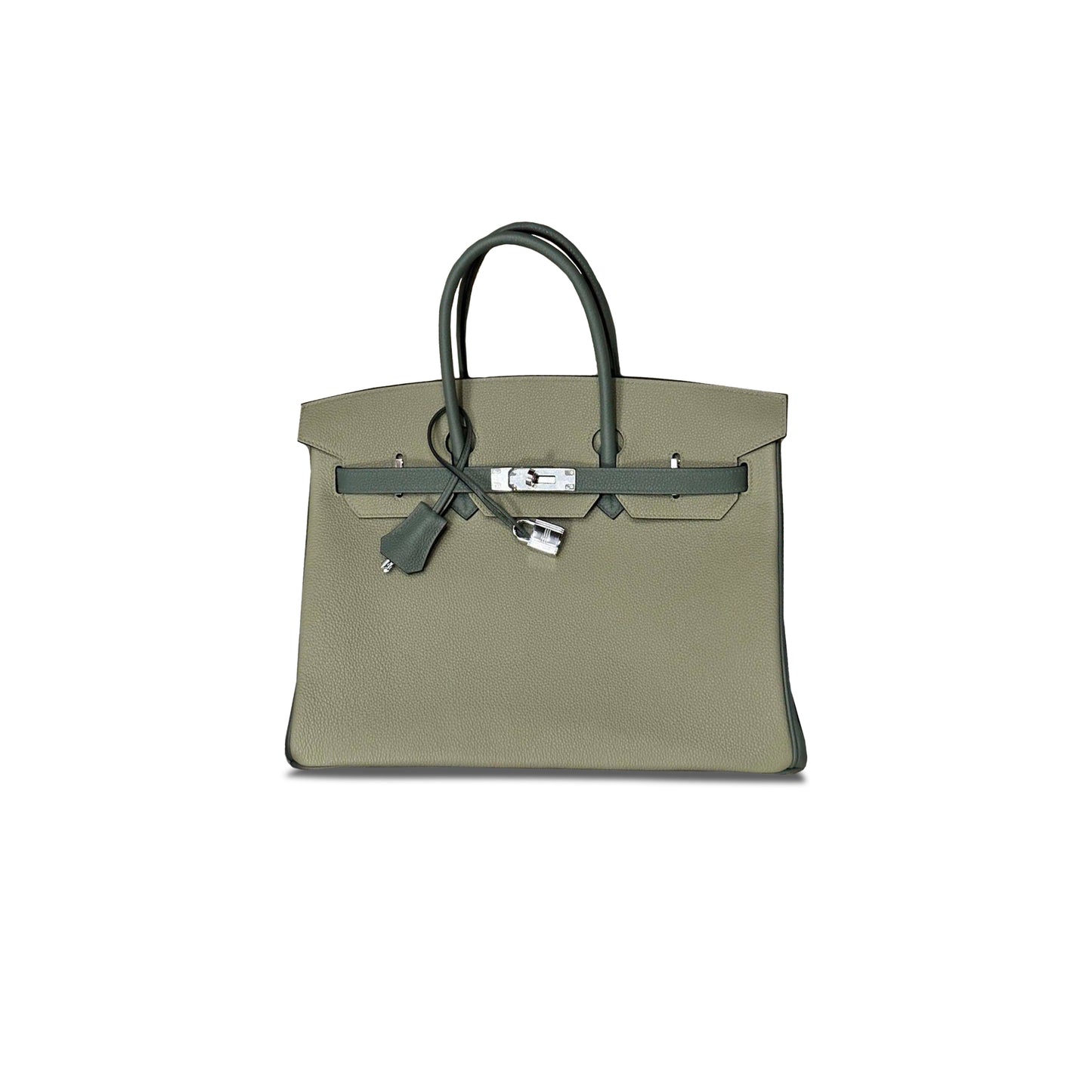 H**mes master birkin 35 togo leather silver hardware almond green bag bk30c6epss (35*25*18cm)