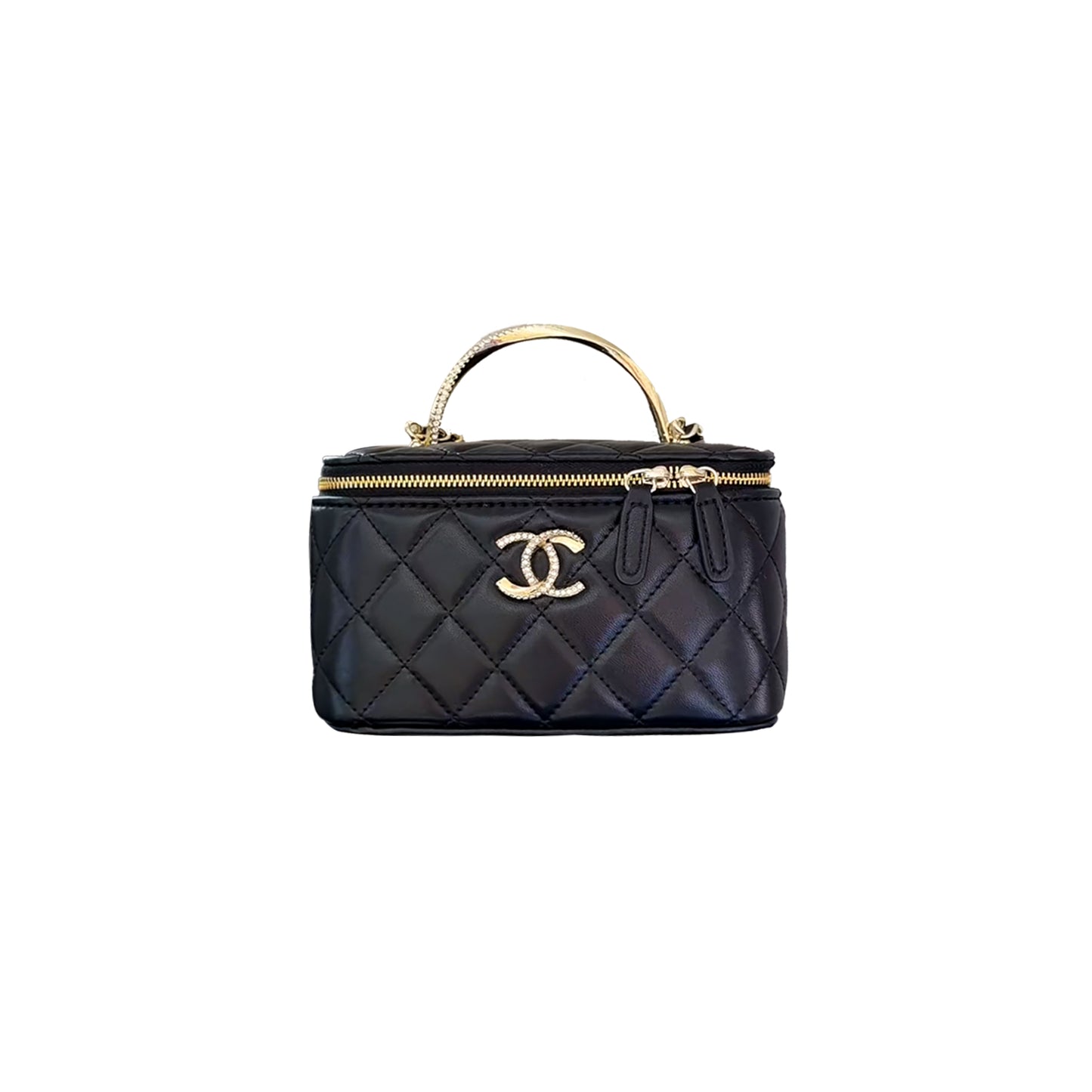 ch*el 24k Di*m*nd stitched chain shoulder handbag ap4317 (17*9.5*8m)