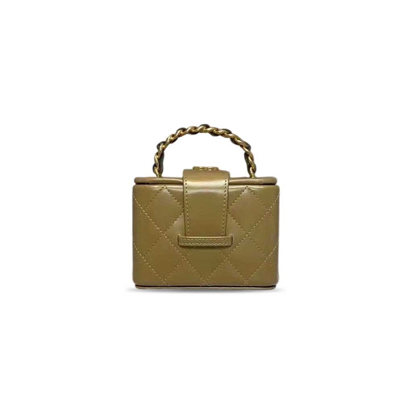Ch**el mini square vanity antique gold hardware a2227 (11*9.5*8.5cm)