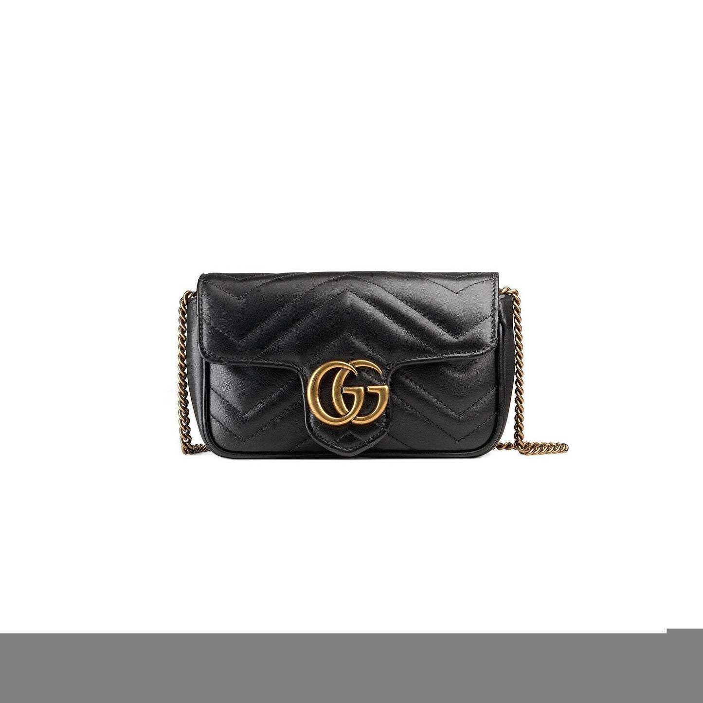 g*u*i gg marmont matelassÉ leather S*per mini bag 476433 (16.5*10*4.5cm)