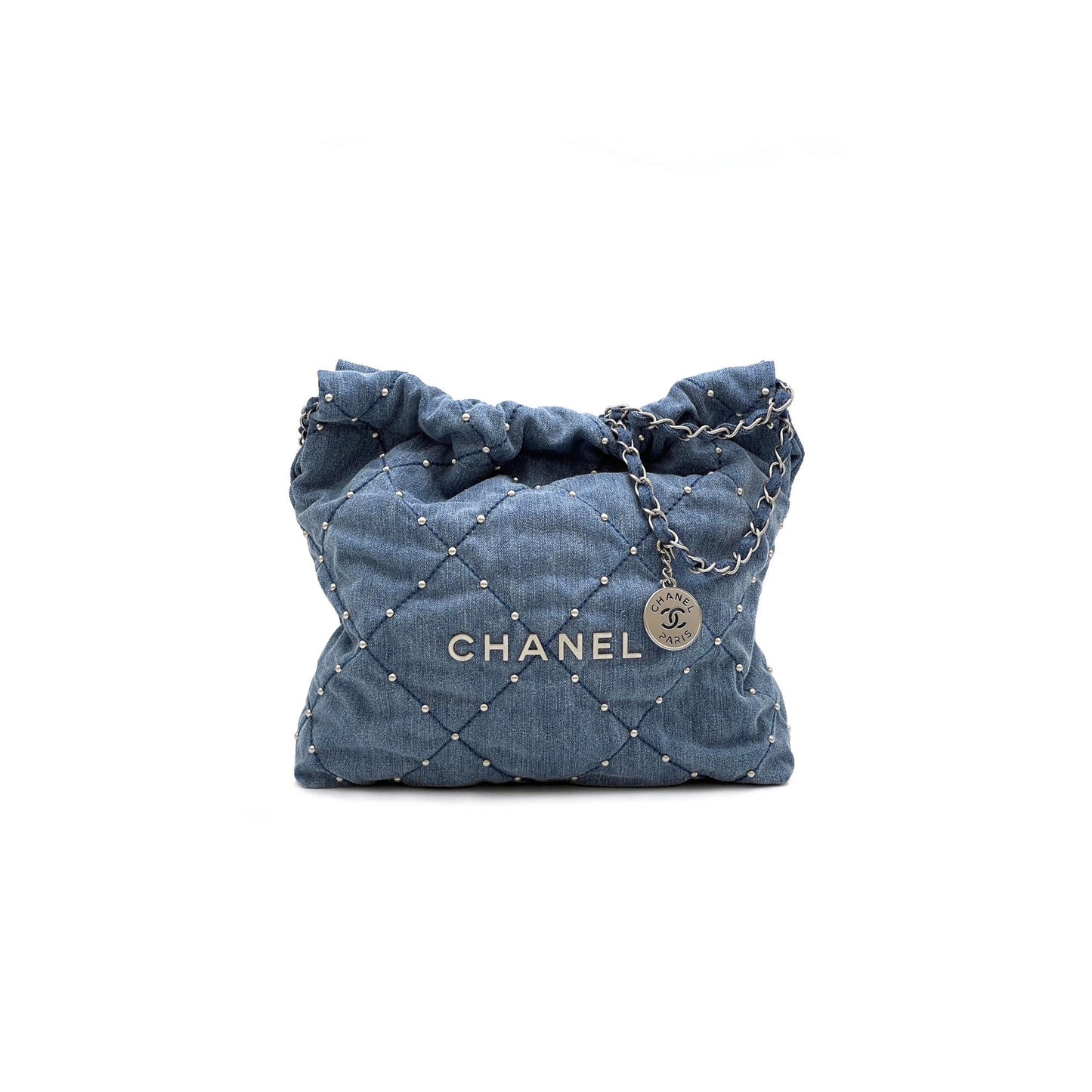 Ch*el master 22bag small denim rivets as3260 (37*35*7cm)