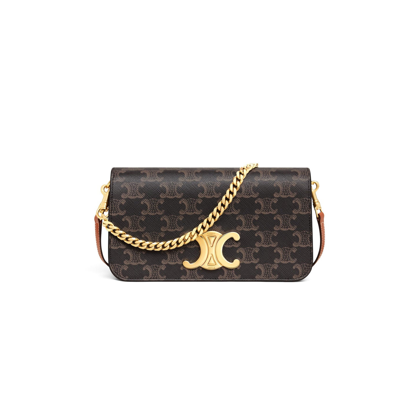 Ce**e multipochette in triomphe canvas and calfskin 10l972dqb.04lu (20.5*11*4cm)