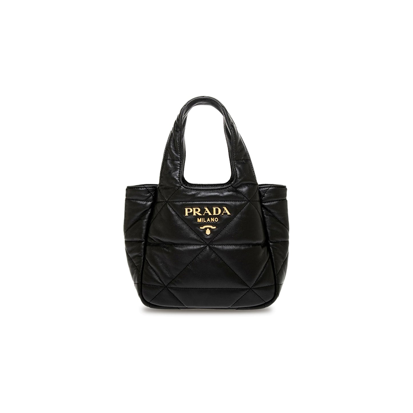 Pra*a quilted leather top handle bag 1bg451 (18*16*10cm)