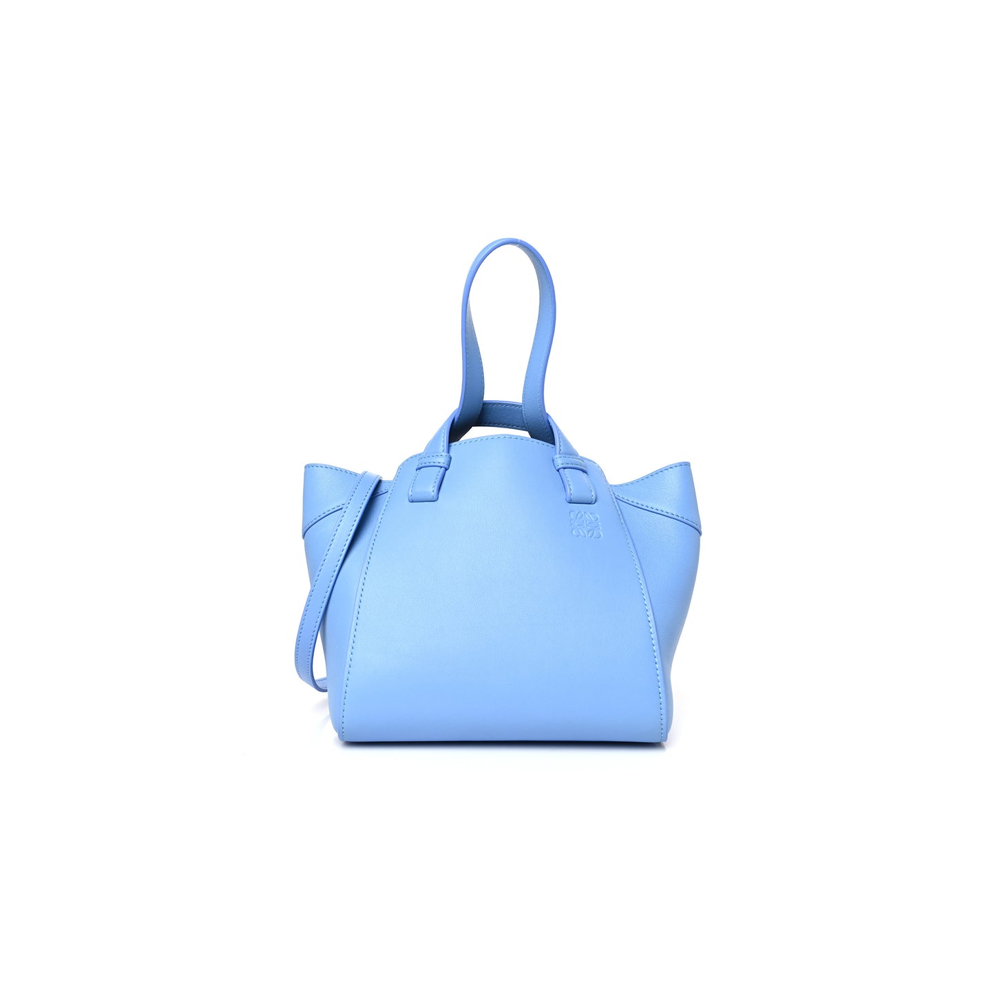 l*ew* calfskin small hammock nU*get shoulder bag celestine blue (23*20*18cm)