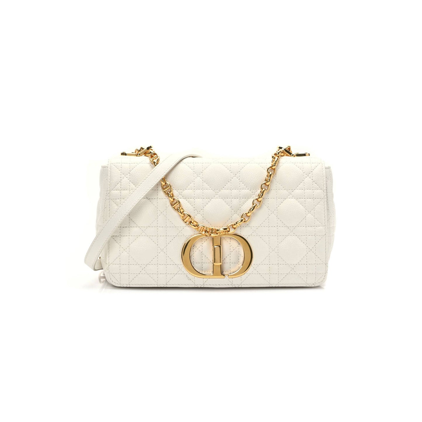 d*or S*pple calfskin cannage medium caro bag ivory (25*15*8.9cm)