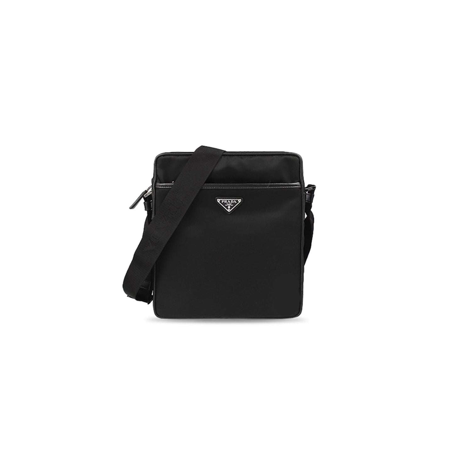 Pra*a black re-nylon crossbody bag 2vh002 (27*24*7cm)
