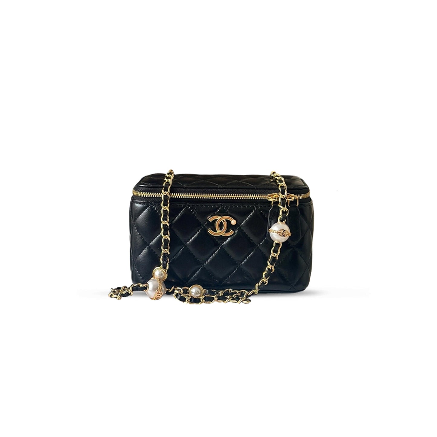 Ch**el long vanity case with chain a66062 (17*10*8cm)